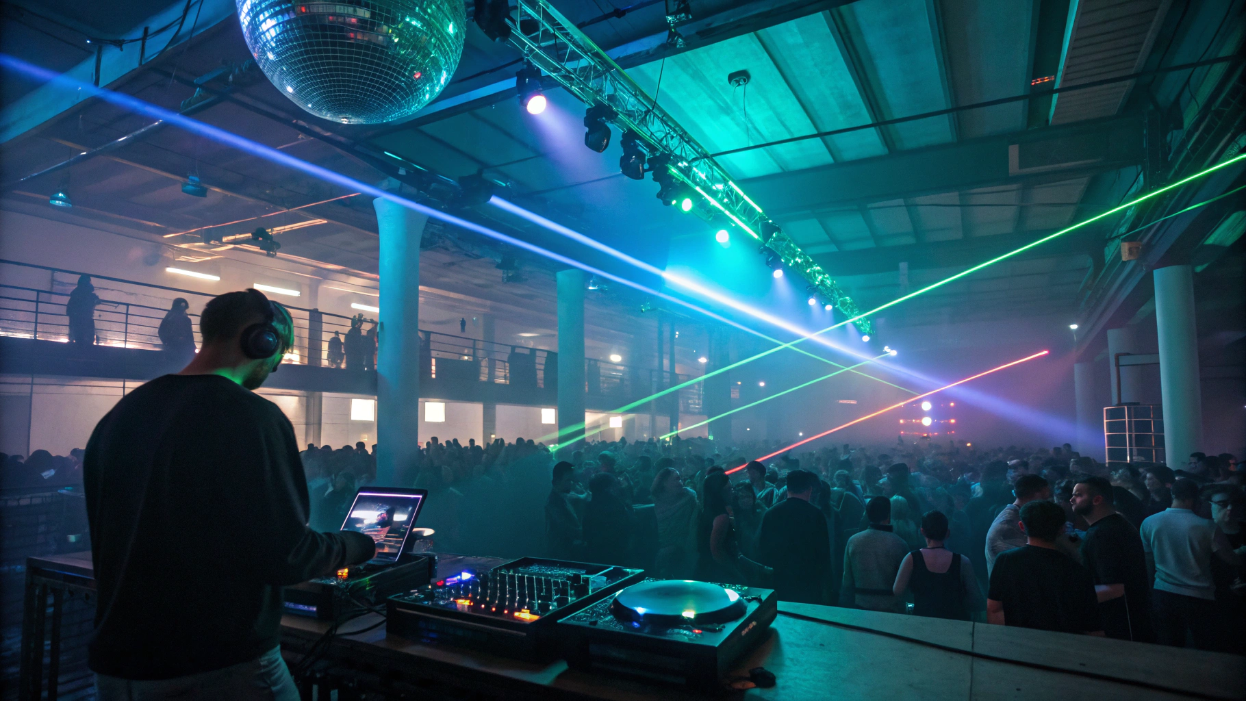 soirée techno dans un grand club à Lyon